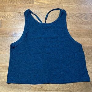 Beyond Yoga Featherweight Crop Loose Tank Cutout Back
